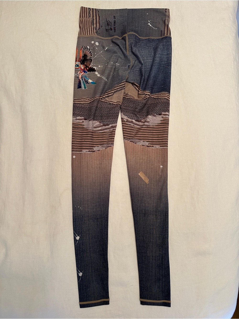 Niyama Sol Brown & Blue Ombre Patterned Leggings - Picture 2 of 4